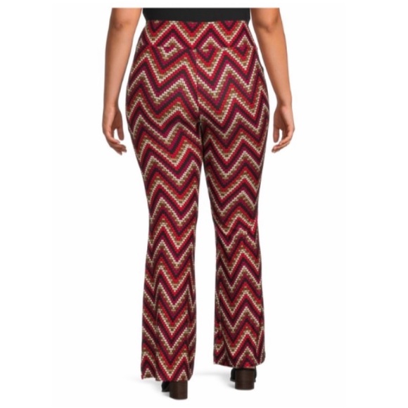 🎅 NO BOUNDARIES High Rise Geometric Flare Pants NWT XXL - Picture 5 of 14